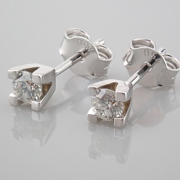 18 kt. White gold - Earrings - 0.28 Ct. Diamond - Image 6 of 8