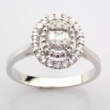 14K White Gold Diamond Ring