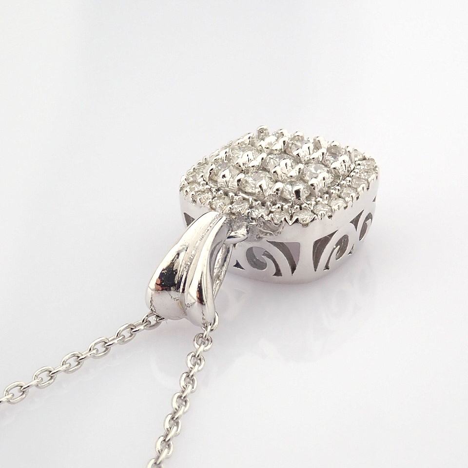 14K White Gold Diamond Necklace - Image 3 of 7