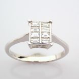 14K White Gold Diamond Ring