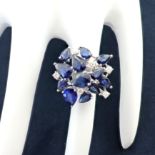 14K Sapphire and Diamond Ring