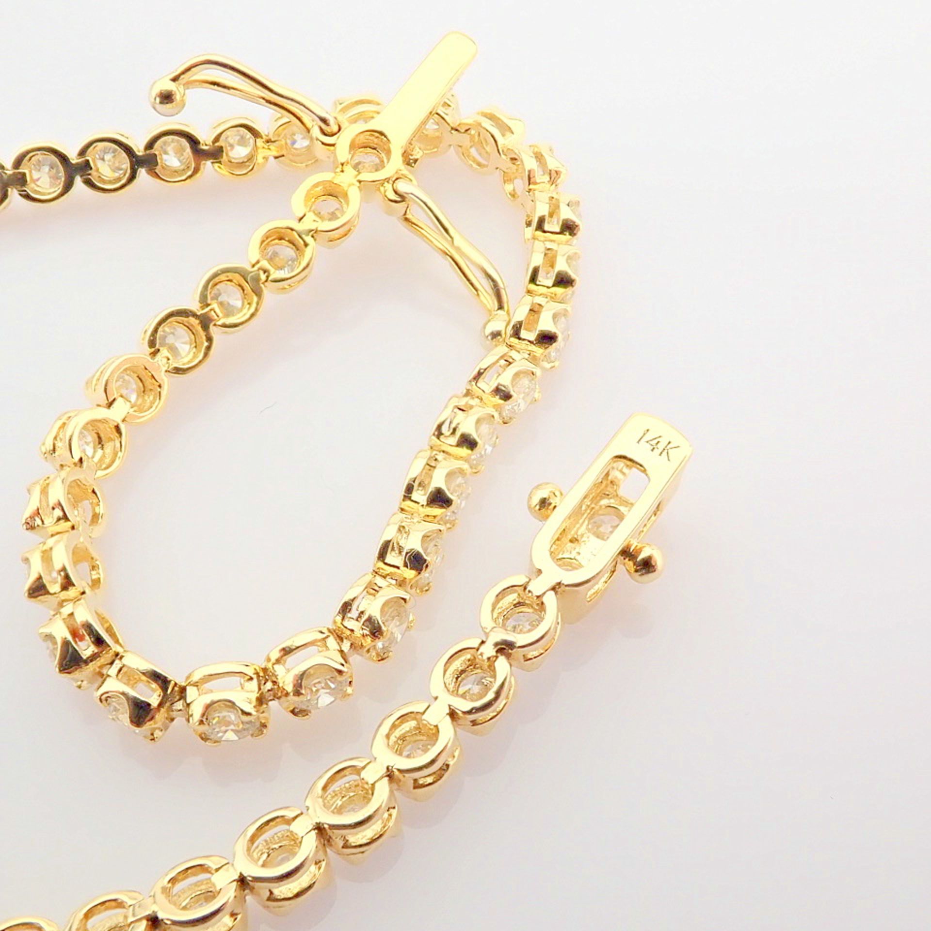 2,10 Ct. Diamond Tennis Bracelet (Crown) - 14K Yellow Gold - Image 5 of 14