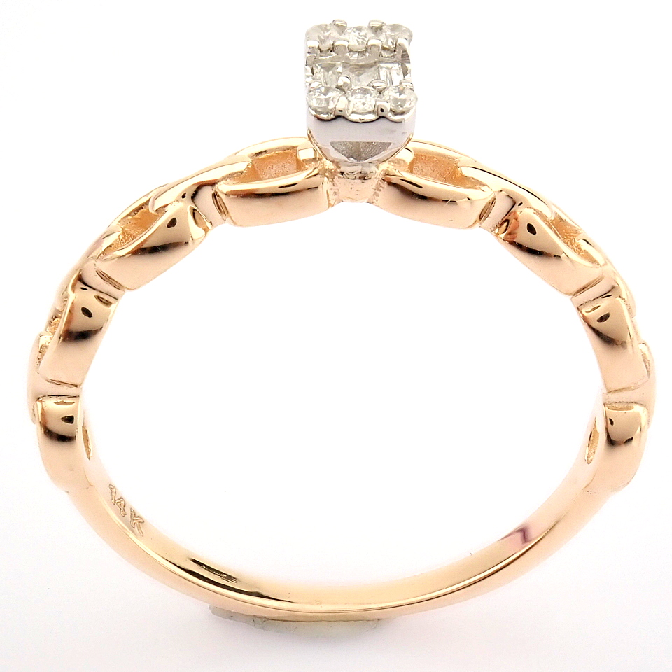 14K Rose/Pink Gold Diamond Ring - Image 2 of 9