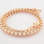 2,10 Ct. Diamond Tennis Bracelet (Crown) - 14K Rose Gold