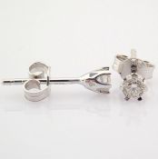 14 kt. White gold - Earrings - 0.22 Ct. Diamond