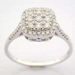 14K White Gold Diamond Ring