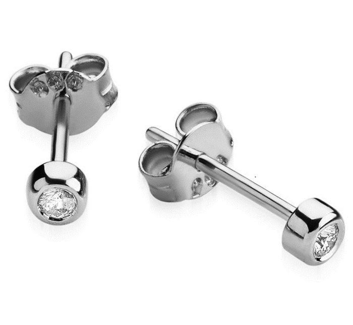 14K White Gold - Diamond Earring 0,16 Ct. - Image 3 of 3