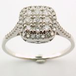 14 kt. White gold - Ring - 0.37 Ct. Diamond