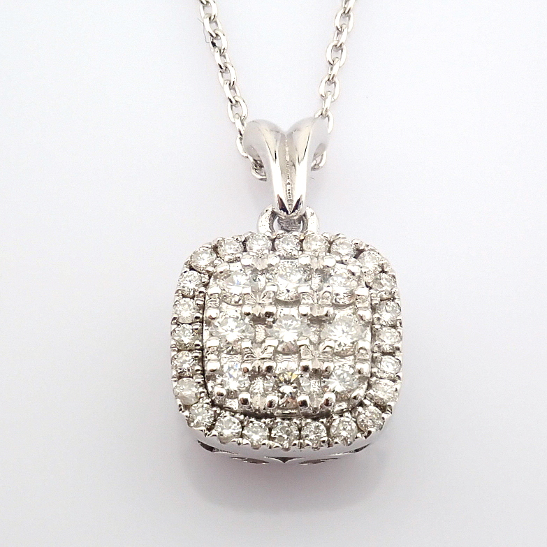 14K White Gold Diamond Necklace - Image 7 of 7