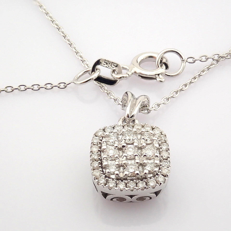 14K White Gold Diamond Necklace - Image 5 of 7