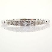 14 kt. White gold - Ring - 0.09 Ct. Diamond