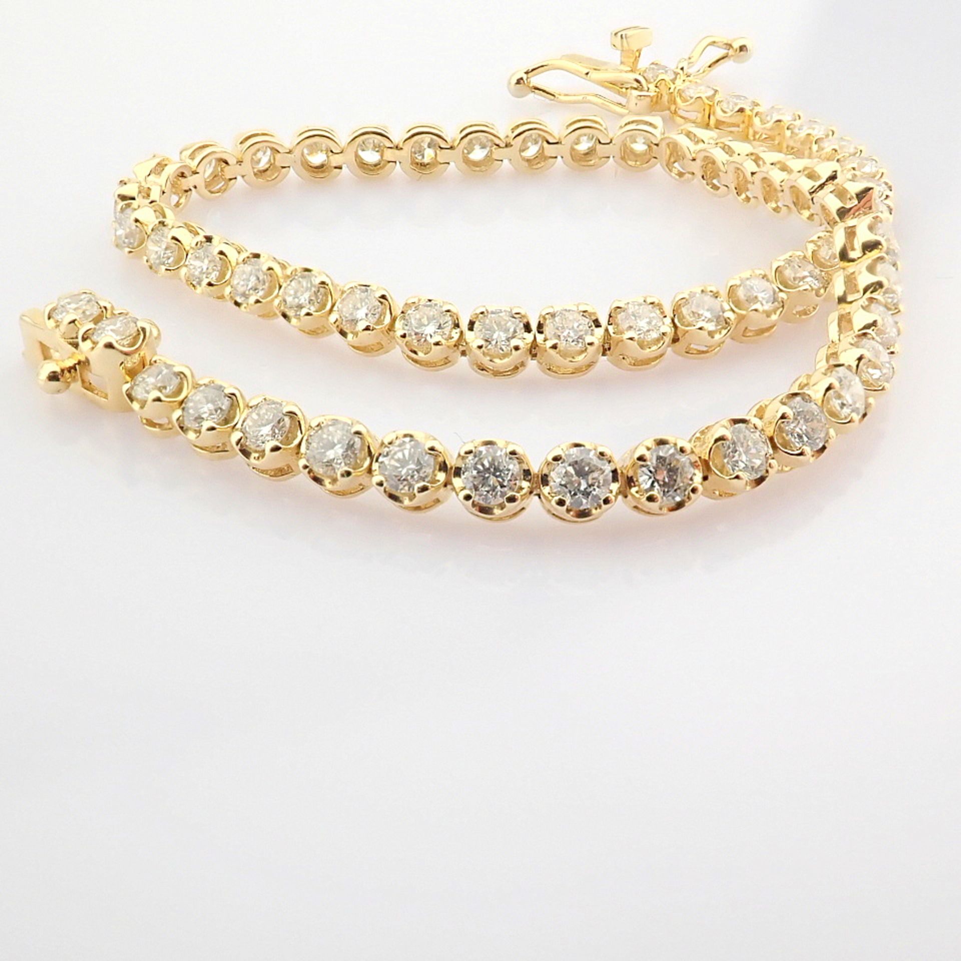 2,10 Ct. Diamond Tennis Bracelet (Crown) - 14K Yellow Gold - Image 3 of 14