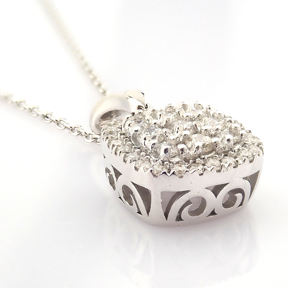 14K White Gold Diamond Necklace - Image 2 of 7