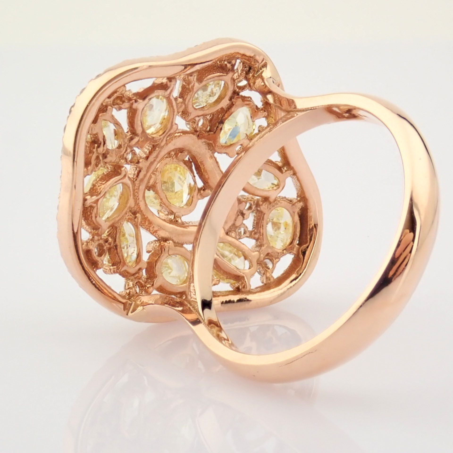 18K Rose Gold Ring- Total 2,96 Ct. Diamond - Image 4 of 7