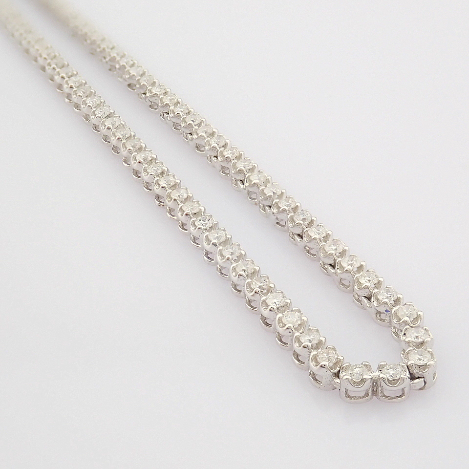 14K 1,20 Ct. Diamond Tennis Half Eternity Necklace - Image 2 of 16