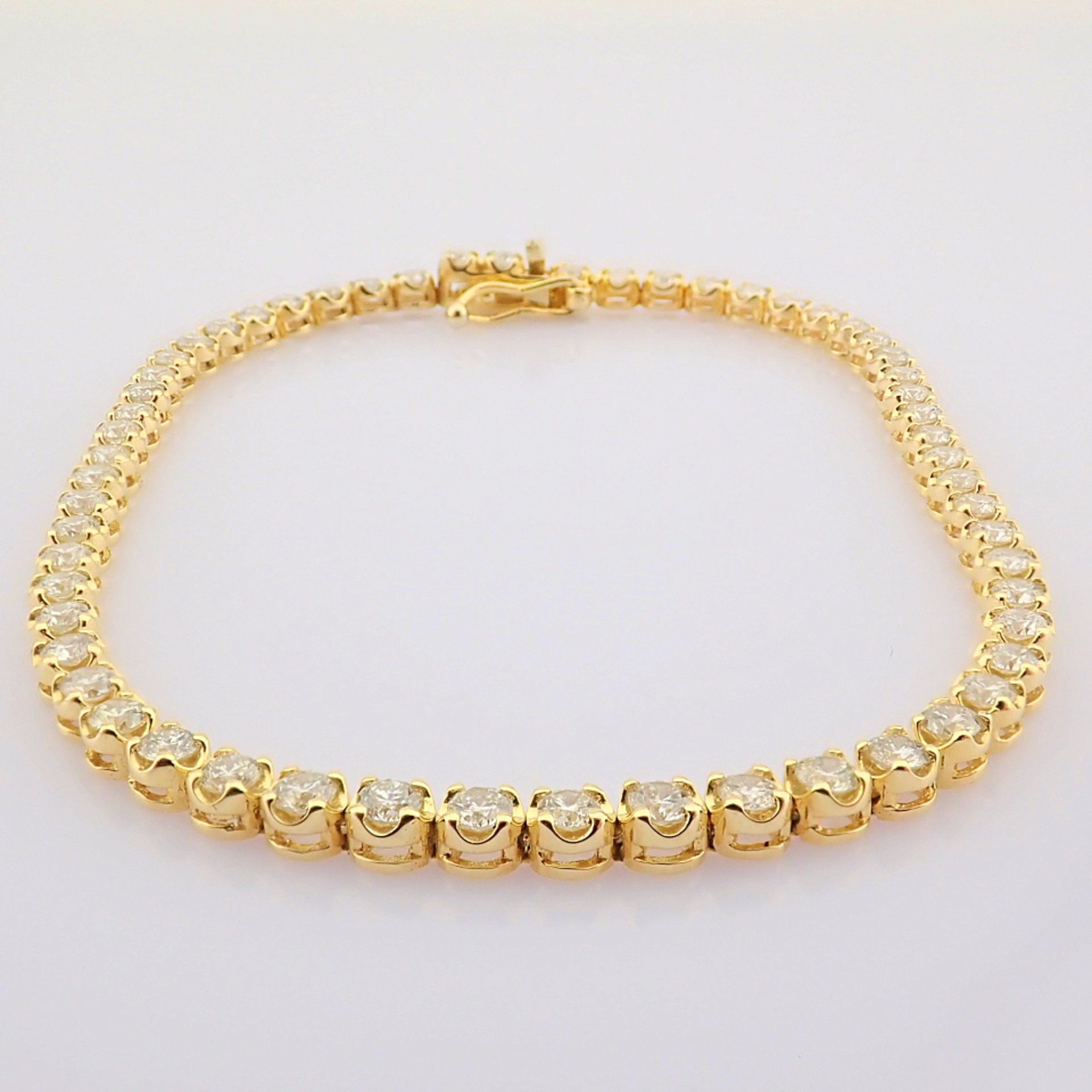 2,10 Ct. Diamond Tennis Bracelet (Crown) - 14K Yellow Gold - Image 8 of 14