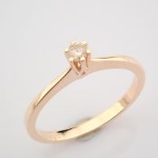 14 Rose/Pink Gold Diamond Solitaire Ring