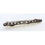 Vintage Sterling Silver Marcasite Brooch