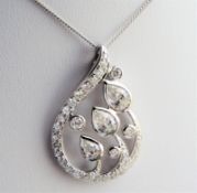 Sterling Silver Diamonique Pendant Necklace