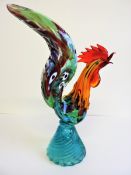 Large Vintage Murano Glass Cockerel 39cm Tall