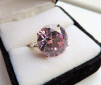 7.75 carat Pink Topaz Ring in Sterling Silver