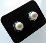 Sterling Silver Cultured Pearl Earrings