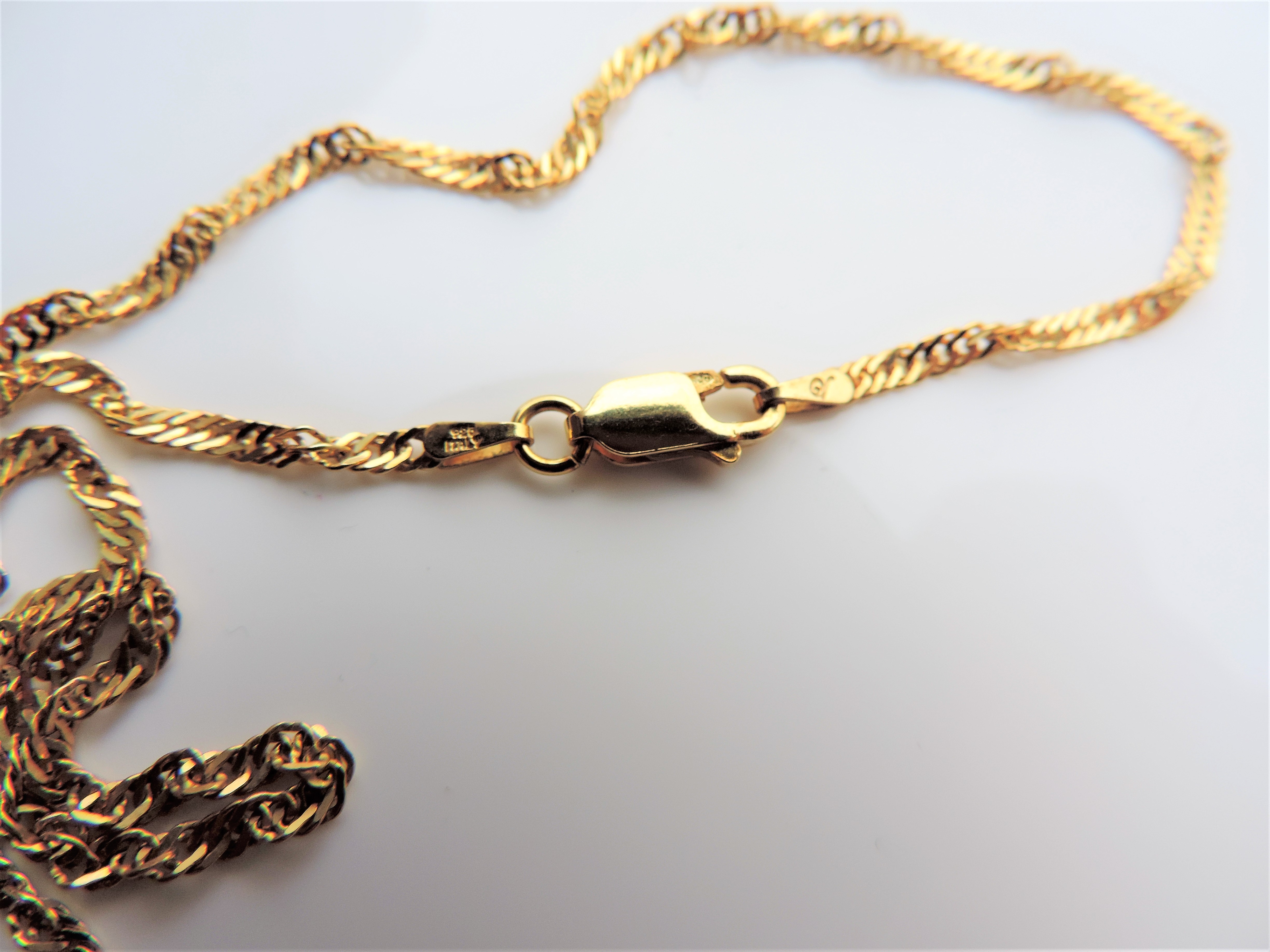 Gold on Sterling Silver Chain Necklace - Image 2 of 2