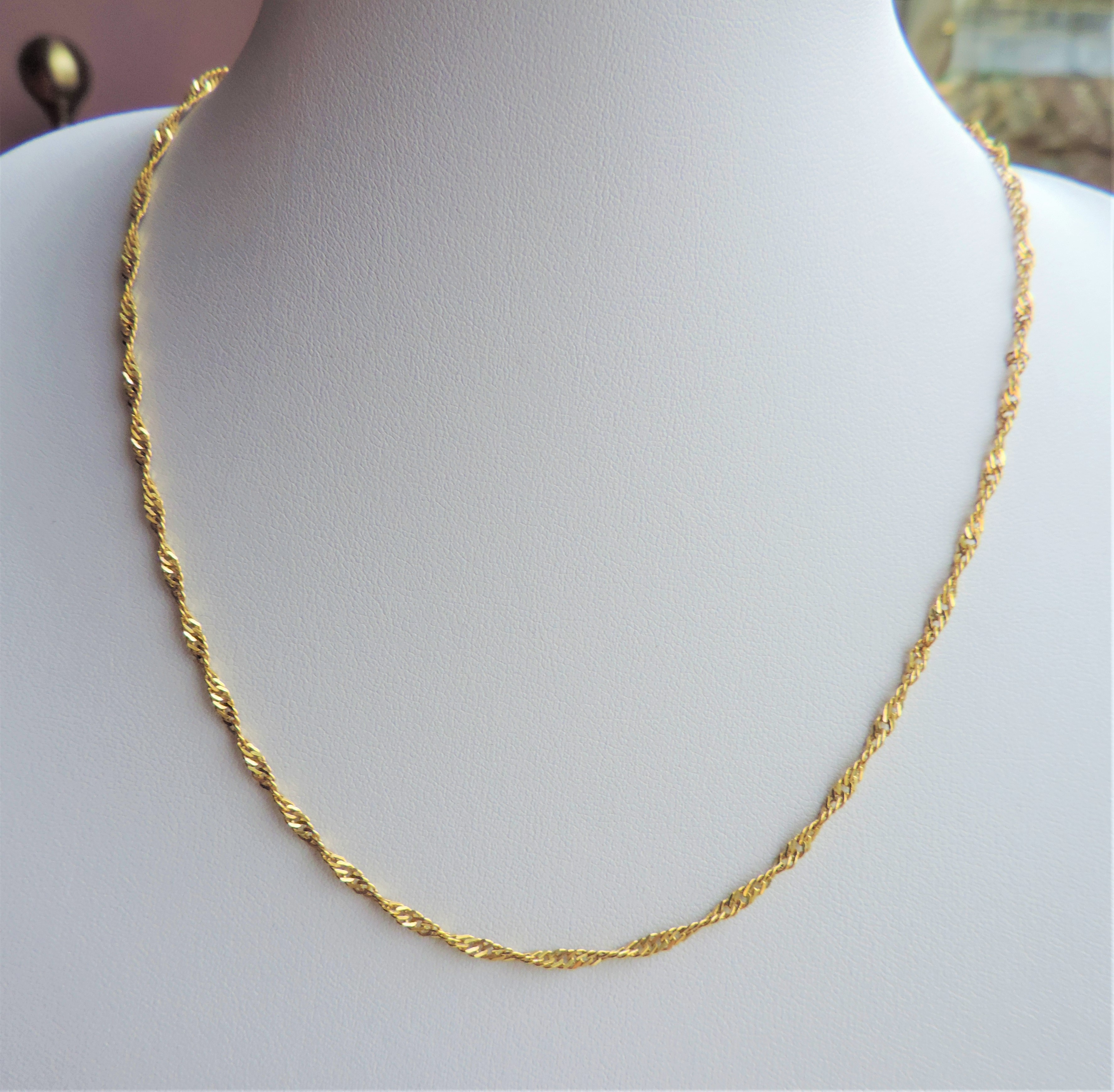 Gold on Sterling Silver Chain Necklace