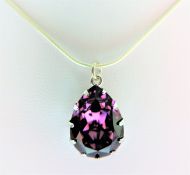 Sterling Silver Amethyst Pendant Necklace