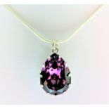 Sterling Silver Amethyst Pendant Necklace