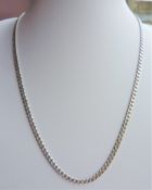 20 inch Sterling Silver Flat Curb Link Chain 12.9 grams