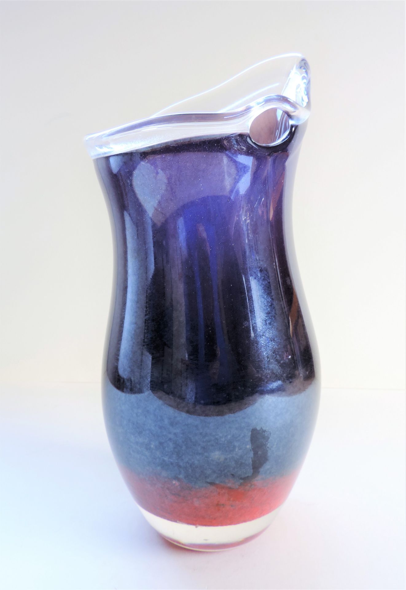 Large Hand Blown Glass Vase by Nick Orsler dated 2005 - Image 4 of 6