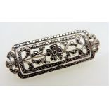 Vintage Art Deco Sterling Silver Marcasite Brooch