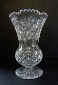 Bohemian Crystal Vase 18cm tall