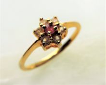 Gold Plated Ruby Ring