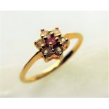 Gold Plated Ruby Ring