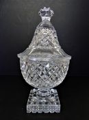 Antique Georgian Style Crystal Lidded Urn 32cm Tall circa 1870's