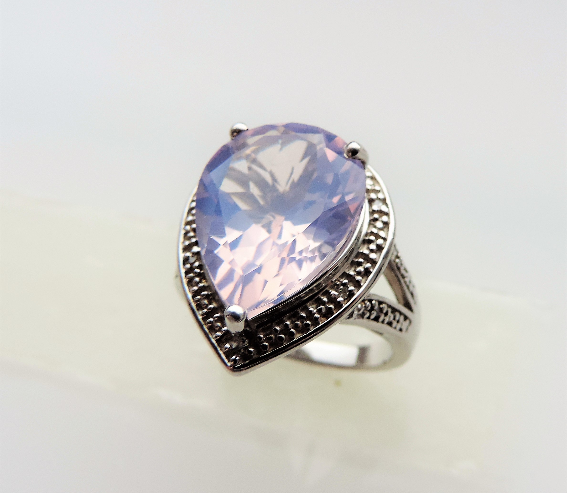 7 carat Natural Lavender Quartz Ring - Image 3 of 5