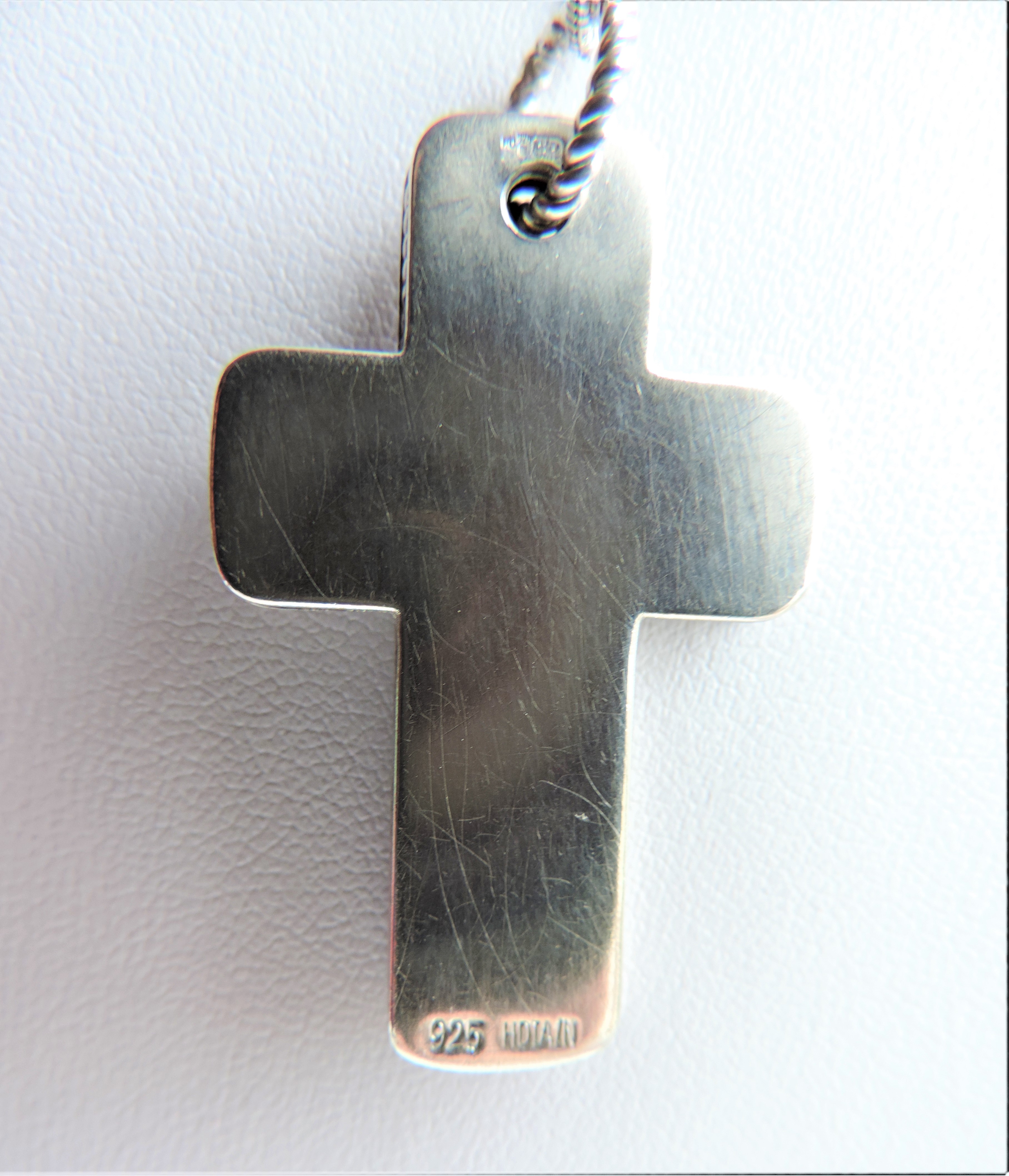 Hot Diamond Sterling Silver Cross Pendant 13.8 grams - Image 3 of 3