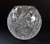 Bohemian Crystal Globe Vase