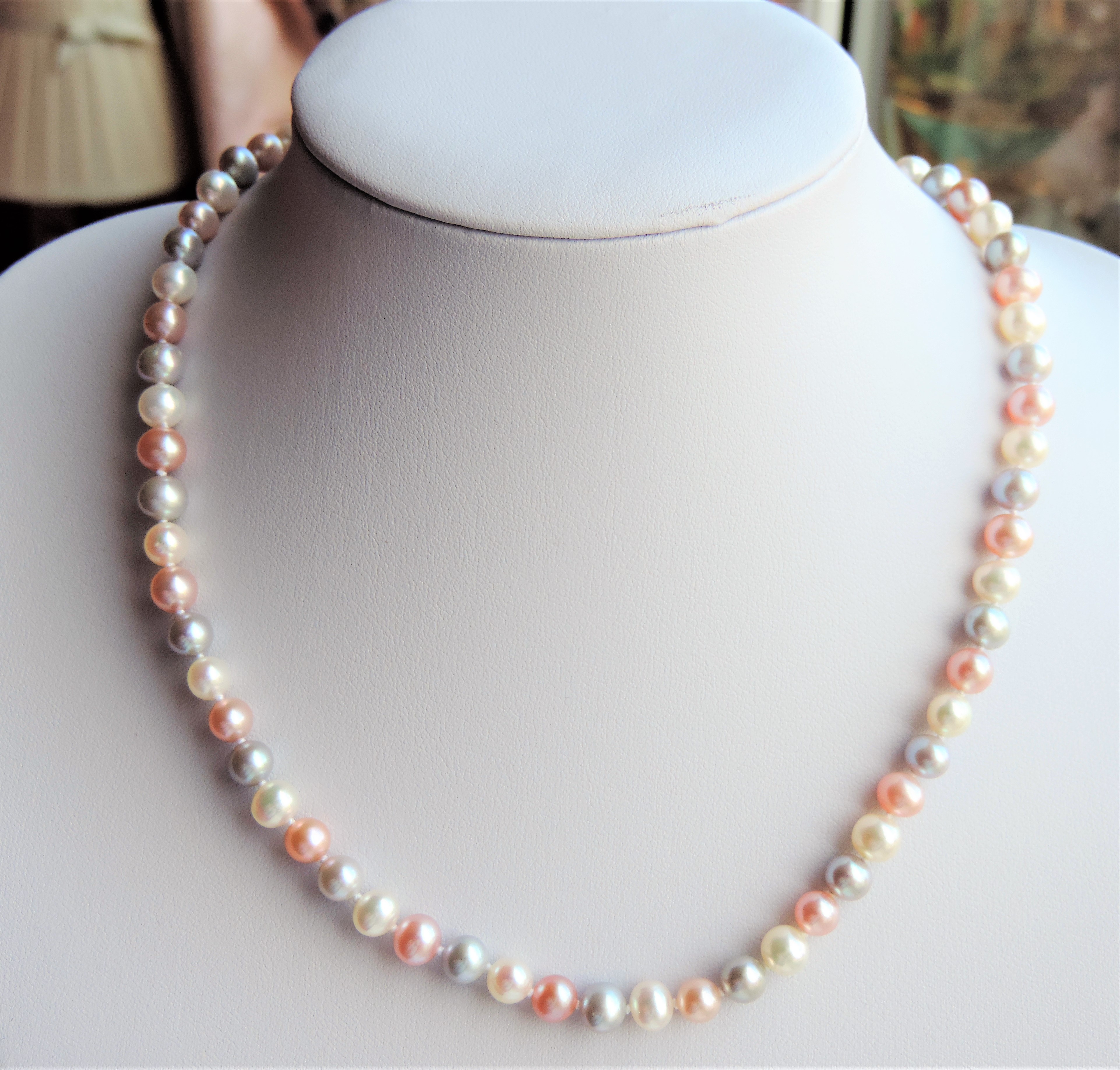 Luxury Freshwater Multicolour Cultured Pearl Necklace