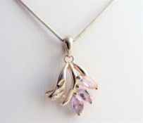 Sterling Silver Amethyst Pendant Necklace