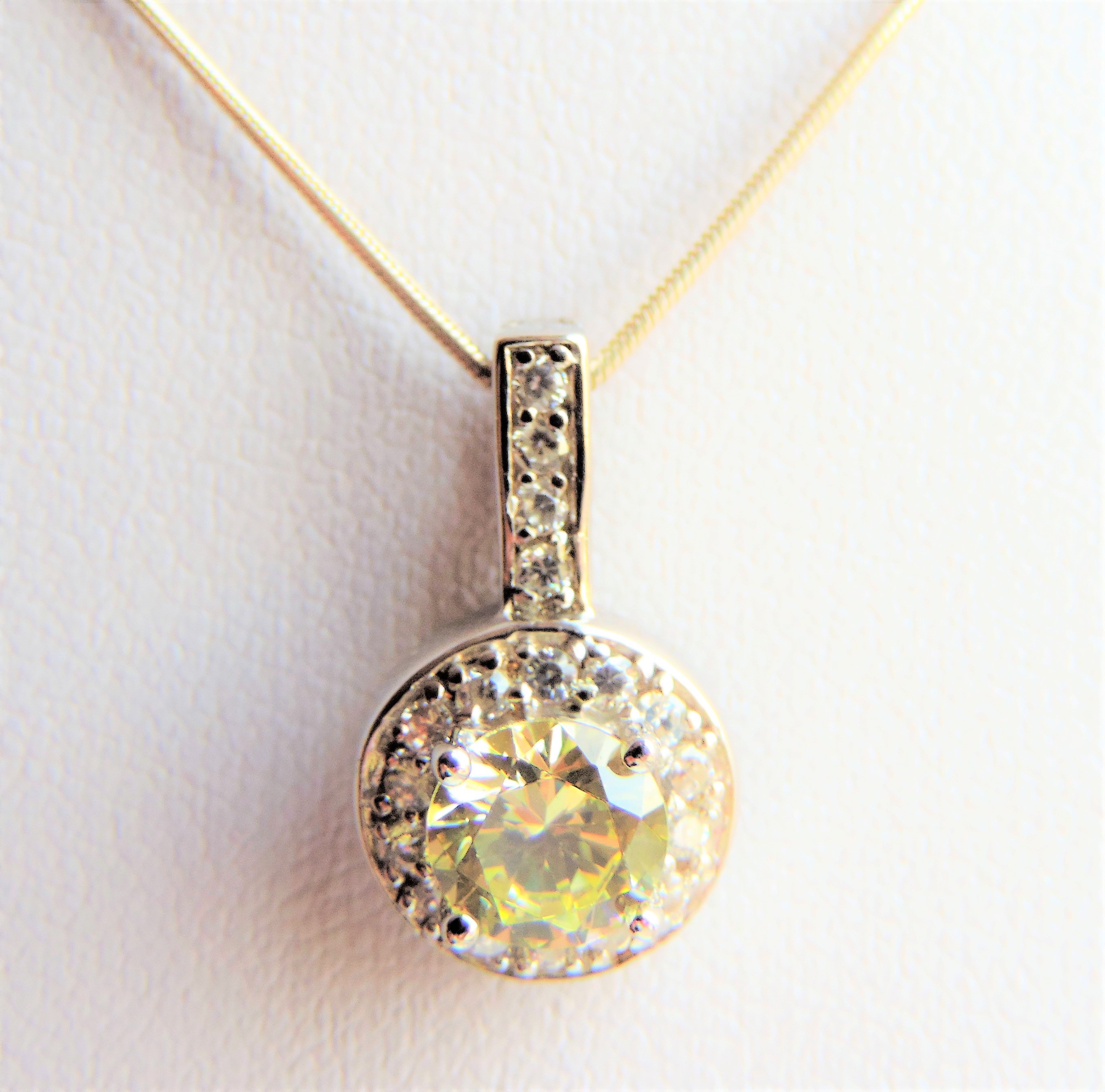 Sterling Silver Citrine Pendant Necklace
