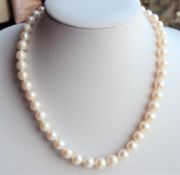 Cultured Pearl Necklace 47 x 9mm Pearls Silver Clasp