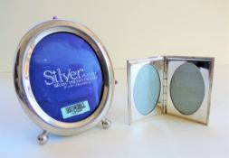 Pair Silver Plated Photo Frames