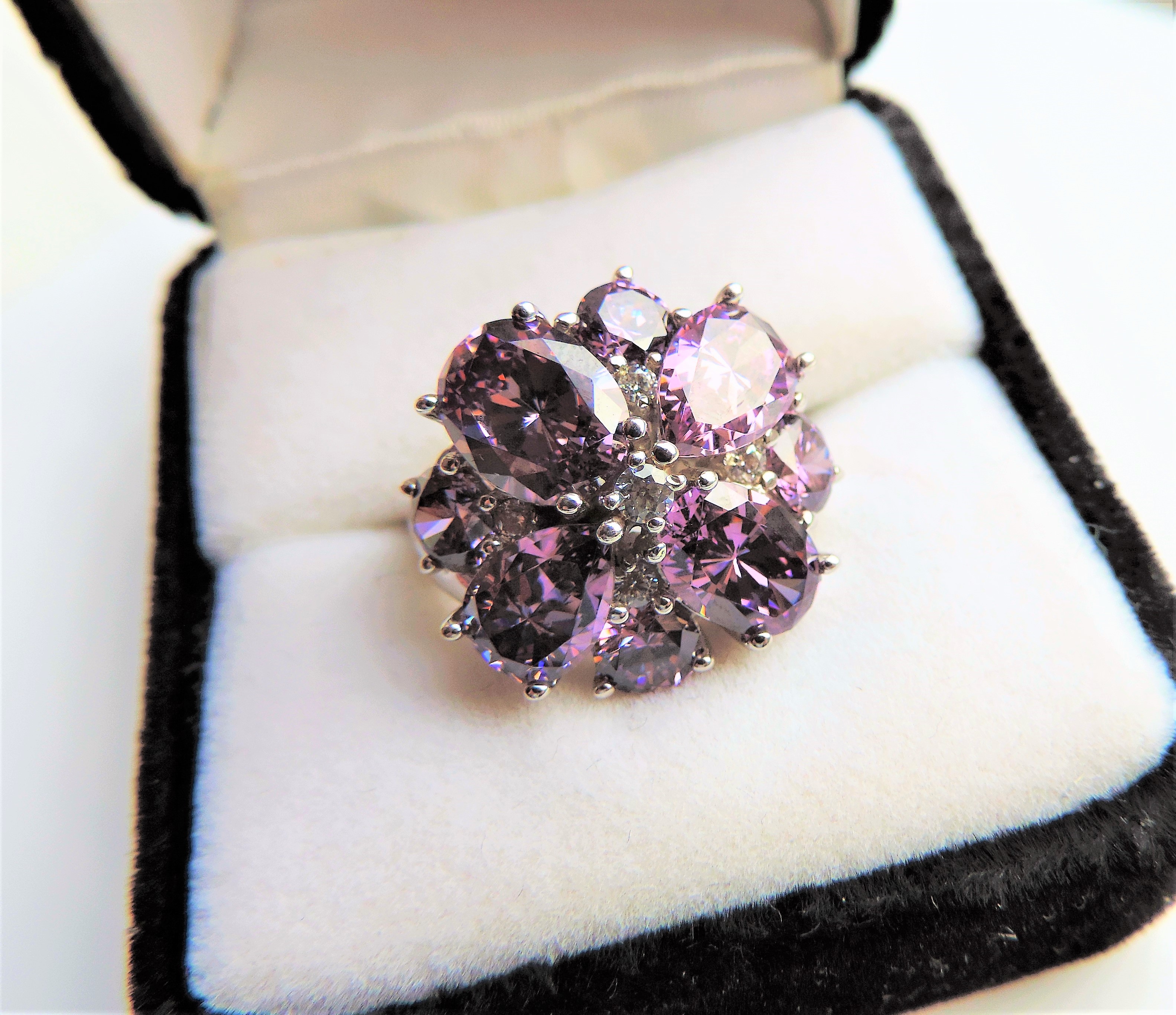 Sterling Silver Amethyst Cocktail Ring - Image 2 of 4