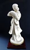 Vintage Capodimonte B. Merli Figurine of Elgant Lady in Winter Attire