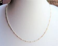 Sterling Silver Ball Bobble Delicate Chain Necklace