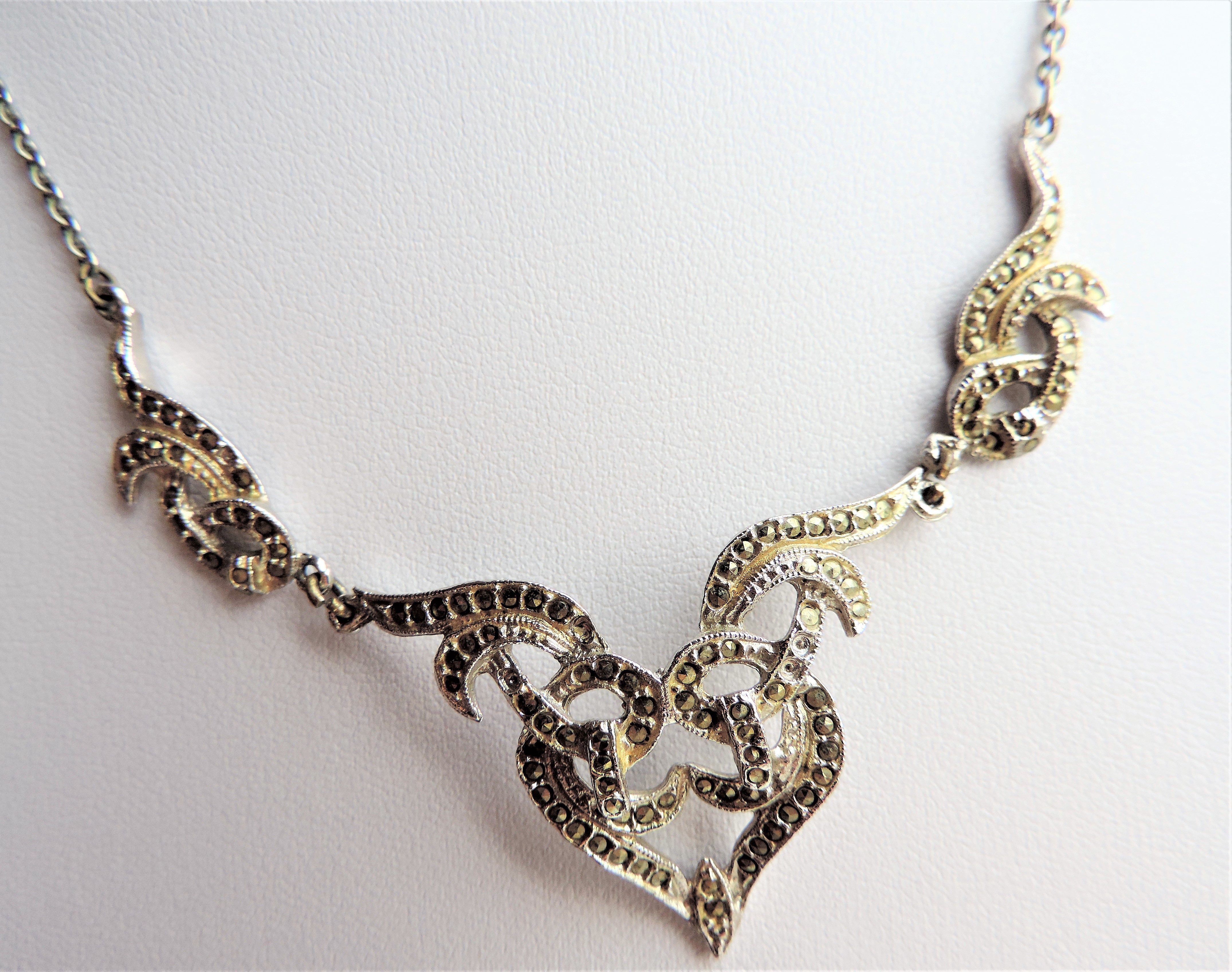 Vintage Marcasite Necklace - Image 2 of 3