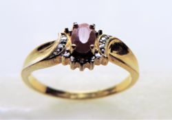 Gold Plated Ruby Ring